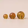 Cuentas Sueltas de Calcedonia de Cristal Natural, Cuentas Redondas Cálidas y Translúcidas, Estilo Chino para Joyería DIY, Materiales de Accesorios para Cuentas de Atmósfera Elegante