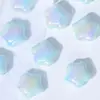 Macaron Iridescente Flor de Cinco Pétalas Contas Acrílicas Revestidas com UV Contas Coloridas de Estrela Acessórios para Corrente de Celular DIY Feito à Mão