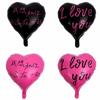 Globo de aluminio de 18 pulgadas con la confesión del Día de San Valentín, con la confesión de Tanabata, impresión en forma de corazón, globo de papel de aluminio con la frase TE AMO