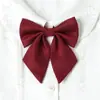 Traje de Bacharel Fotografia de Formatura Gravata Borboleta Feminino JK Estilo Japonês Estilo Universitário Traje de Vela Uniforme Escolar vermelho vinho Raiz de Pena de Arco Gola Flor