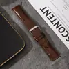 Correa de Reloj de Cuero Genuino de Venta Caliente para Comercio Exterior, Correa de Reloj de Piel de Becerro con Patrón de Bambú, Accesorios para Orejas con Interruptor de Liberación Rápida Venta al por Mayor 18 mm