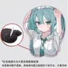 Alfombrilla de ratón 3D Estéreo Pecho Hatsune Miku Protector de muñeca de silicona Agujero de conejo Juego Dormitorio Estación de trabajo Almohadilla suave para la muñeca