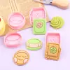 Forma de Biscoito 3D Série Meditação, Forma para Prática de Meditação e Zen, Padrão Cartoon, Estêncil DIY para Assar