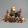 Nuevas decoraciones navideñas año nuevo navidad hecho a mano diy bola de pino bellota flor seca fruta seca estaca viruta de madera accesorios