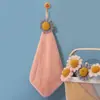 Toalla de mano suave absorbente linda caricatura toalla colgante secado rápido para secar manos tipo colgante baño toalla de mano cocina