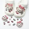 Acessórios de decoração de sapatos DIY para Crocs, fivelas decorativas fofas de pelúcia 3D de desenhos animados, leão e gato do zoológico para a superfície do sapato