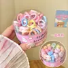 Elástico de Cabelo Infantil Não Machuca o Cabelo, Elástico e Bom Prendedor de Cabelo, Corda de Cabelo, Scrunchie Colorido de Doce para Meninas, Acessórios de Cabelo para Menininhas