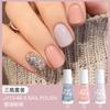 Transfronterizo tres botellas de traje esmalte de uñas a base de agua sin cocción esmalte de uñas brillante esmalte de uñas blanco duradero de secado rápido al por mayor
