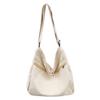 Bolsa de Lona de Gran Capacidad Nuevo Estilo Simple Retro Bolso de Hombro Estilo Artístico Bolsa de Clase para Estudiantes Estilo Perezoso Bolso Bandolera para Hombre