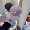 Boné de Baseball com Top Macio e Laço de Pérola para Mulheres, Estilo Coreano, Afina o Rosto, Versátil, Proteção Solar, Novo Boné Casual da Moda