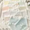 Pantaletas de Seda Hielo Finas de Verano Sin Costuras para Mujer, Pantalones Mascarilla Frescos, Cintura Media Transpirables de Secado Rápido, Bragas Sexys de Encaje para Mujer