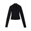 Camiseta Básica de Manga Larga con Cuello Cuadrado Estilo Chica Picante Deseo Puro para Mujer Otoño Fresco Ajustada Elegante Ropa Interior Adelgazante