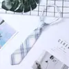 Corbata JK Japonesa para Mujer Talla Única Estilo Perezoso Universitario Accesorios de Uniforme Escolar para Estudiantes Pequeños Corbata Cuadros Hombre