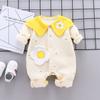 Mameluco cálido de otoño e invierno para bebés niños y niñas, mameluco acolchado para salida primaveral de dibujos animados para cien días/luna llena, ropa cálida con tema de frutas
