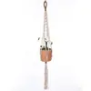 Cuerda de Algodón Tejida a Mano Estilo Bohemio Maceta para Plantas y Flores Cesta Colgante Bolsa de Red Cuerda para Colgar Colgante de Pared Cuerda para Colgar