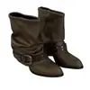 GUGUWU estilo europeo y americano retro hebilla plisada desgastada botas de caballero modelo nuevo 2026 tacón grueso versátiles botas de pantalón apiladas