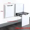 Banqueta para Cambiar Zapatos en la Entrada para el Hogar, Taburete Plegable Simple de Aleación de Aluminio Montado en la Pared, Oculto en el Baño