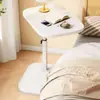 Mesa de noche plegable y ajustable para uso doméstico en el dormitorio, mesa perezosa simple y personalizable para computadora con almacenamiento y función giratoria