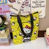 Bolsa de Lona Estampada de Dibujos Animados Linda Bolso de Mano Kuromi Bolsa para el Almuerzo de Estudiante Bolsa para Meriendas Infantiles Bolsa Pequeña para Juguetes