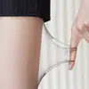 Venta Directa de Fábrica Medias de Seda Negra Ultra Delgadas 0D Anti-Enganche, Medias Mágicas para Realzar las Piernas para Primavera y Otoño, Antideslizantes, Perfectas para Discotecas y Bailar