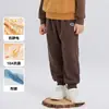 Pantalones infantiles Cotton Hall, forrados de felpa, 10A antibacterianos, Clase A, hechos con algodón y felpa de alta calidad, pantalones largos para invierno, adecuados para niños y niñas, para niños de mediana y mayor edad