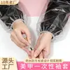 Mangas Descartáveis para Manicure Atacado, À Prova d'Água, Poeira e Óleo, Tarefas Domésticas, Mangas Plásticas Transparentes de Cozinha, 100 Peças