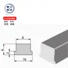 Línea de Transporte de Ensamblaje Yongbang Precision 45105 Perfil de Aluminio Velocidad Única Riel de Guía 08BS con Tiras Resistentes al Desgaste