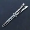 Cuchillo de Mariposa de Acero Inoxidable de Práctica Peine Elegante Cuchillo Ornamental Juguete Plegable Cuchillo de Mano Americano Csgo Sin Filo