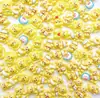 Novas Decorações de Arte para Unhas de Ursinho Amarelo de Desenho Animado Fofo Versátil Ursinho de Manteiga Coração Presilhas de Unha Cabelo Acessórios de Resina