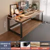 Escritorio de computadora para uso de escritorio en dormitorio, hogar, escritorio de estudio para estudiantes, escritorio de oficina simple para adultos, mesa rectangular, banco de trabajo