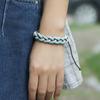 Joyería de comercio electrónico transfronterizo, pulsera de piel de vaca tejida a mano multicapa sencilla, pulsera de joyería de moda europea y americana