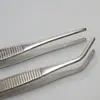 Pinzas de acero inoxidable 304 pinzas de codo recto pinzas para tejido pinzas para bolas de algodón pinzas para apósitos pinzas de disección de laboratorio pinzas sin dientes
