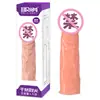 Funda de diente de lobo de cristal para mejorar el placer para parejas, juguetes sexuales eróticos para adultos