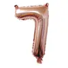 Versión Americana Cuerpo Delgado 32 pulgadas Número Globos de Papel de Aluminio Color Degradado Oro Plata Oro Rosa Globos Numéricos Venta al por Mayor