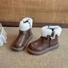 Botas de Cuero con Lazo de Mariposa para Niñas 2026 Otoño/Invierno Nuevas Botas de Princesa Cómodas con Suela Suave para Niños Pequeños/Grandes Botas Martin de Moda para Niños