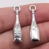 8X27Mm 2.5g Prata Antiga Retrô Joias Artesanais Material Necessidades Diárias Estéreo Garrafa de Vinho Pingente de Vinho
