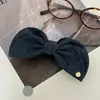 Grampo de Cabelo Banana Jeans Retrô Coreano com Laço Presilha para Rabo de Cavalo Presilha Vertical Feminina High-End Acessórios de Cabelo Novo Estilo