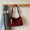 Bolsos de Gamuza de Moda de Este Año para Mujer 2026 Nuevo Estilo Moda Serie de Colores Maillard Bolso de Axila Bolso de Hombro Versátil con Estilo