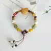 Pulsera de Cerámica Jingdezhen Nueva Pulsera de Cerámica China Joyería Estudiante Estilo Tíbet Cuerda Trenzada a Mano Puesto Regalo para Estudiante