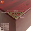Esquina de cobre de tres lados estilo antiguo, herraje de esquina estilo chino nuevo, accesorios de cobre para muebles, protector de esquina de cobre metálico, moldura de borde para cajas de madera, esquina decorativa