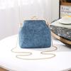 2021 Nueva Bolsa con Clip Bolso de Hombro Bolso Cruzado Bolso de Mano con Forma de Concha Más Fácil de Combinar Bolso para Teléfono Móvil Moda Maquillaje Shihua