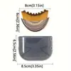 Brocha de contorno facial linfático transfronteriza, brocha de contorno en forma de media luna para cuello y rostro