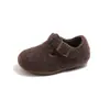 Sapatos de inverno de algodão estilo coreano Birkenstock para crianças 2026, quentes e forrados com fleece, sola macia, resistentes ao frio, para meninas, bebês e crianças mais velhas
