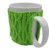 Capa de lã isolada para xícara de café twist twist capa de xícara vaso capa de lã capa de bule jacquard capa de garrafa de vinho de tricô