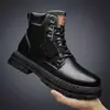 Botas Martin populares transfronterizas para hombre talla extra grande 48 talla botas para hombre estilo británico retro de caña alta botas de trabajo de cuero