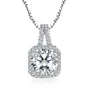 Collar de lujo con luz de diamantes llenos de plata S925 para mujer, diseño de nicho de moda, colgante de textura de temperamento de alto grado, collar de celebridades de Internet al por mayor