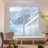 Cortinas térmicas de inverno, película de janela selada de camada dupla, película de isolamento à prova de vento e espessada, solução anticongelante e bloqueadora de vento para clima frio, folha de plástico