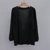 Otoño Nuevo Estilo Coreano Chic Suéter Holgado Abrigo para Mujer Suelto Estudiante Color Sólido Simple Cardigan Corto de Punto