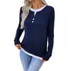 Otoño e Invierno 2025 Nuevo Tejido de Punto Falso de Dos Piezas de Manga Larga para Mujer, Tejido Base, Top Ajustado, Camiseta para Mujer