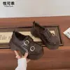 Sapatos Pequenos de Couro Genuíno Feminino com Pelúcia Estilo Francês Britânico 2026 Outono/Inverno Novo Estilo Combinam Bem com Saias Mocassins Mary Jane de Solado Grosso